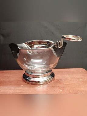 MCM Dorothy Thorpe Lusterware Ombre Silver Fade Serving Bowl Salad Dip Bowl